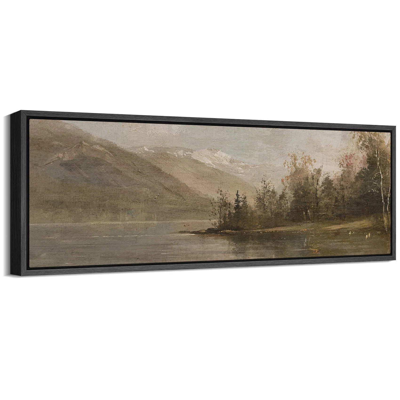 Serene Abstract Landscape Extra Large Framed Wall Art Oversized Canvas Print | Wayfair North America