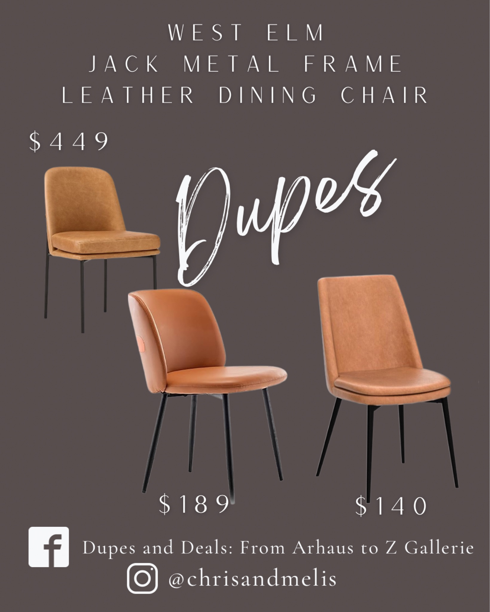West Elm Jack Metal Frame Leather Dining chair dupes!

Dining chair, dining room furniture

#LTKsalealert #LTKhome