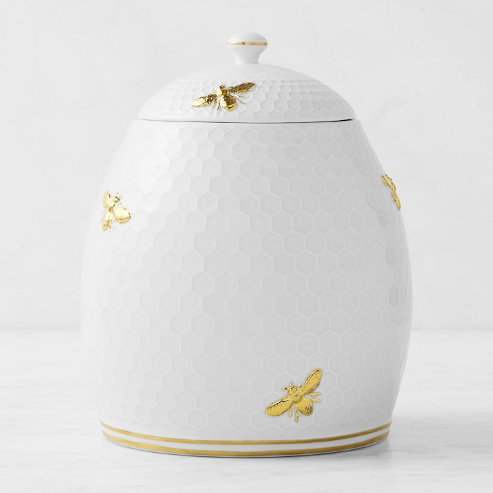 Williams Sonoma Honeycomb Porcelain Figural Cookie Jar | Williams-Sonoma