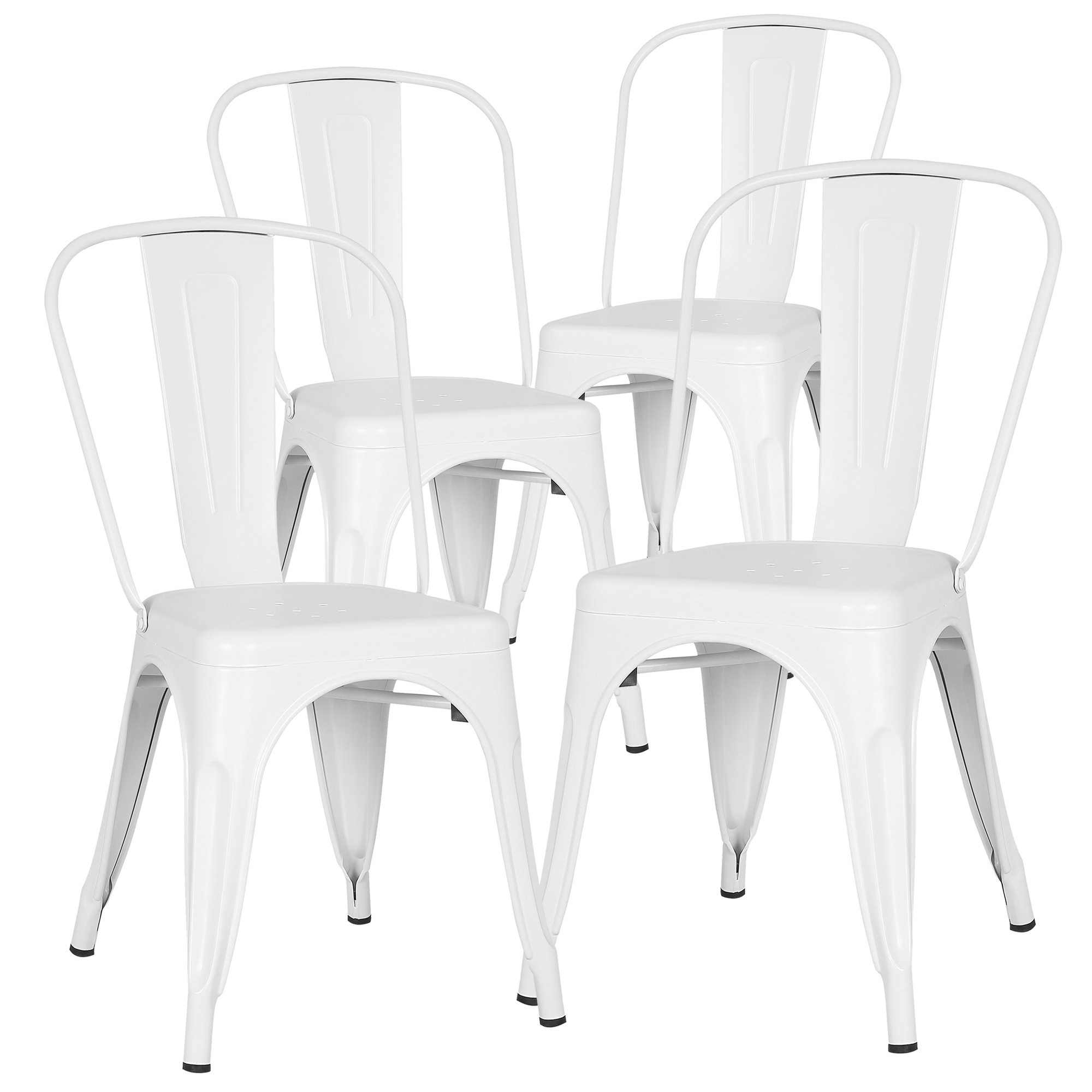 Edgemod Trattoria Side Chair in White (Set of 4) | Walmart (US)