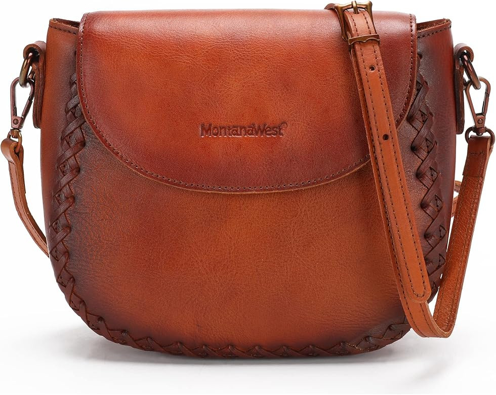 Montana West Crossbody Bags for Women Genuine Leather Cell Phone Purse Wallet Lightweight Shoulde... | Amazon (US)