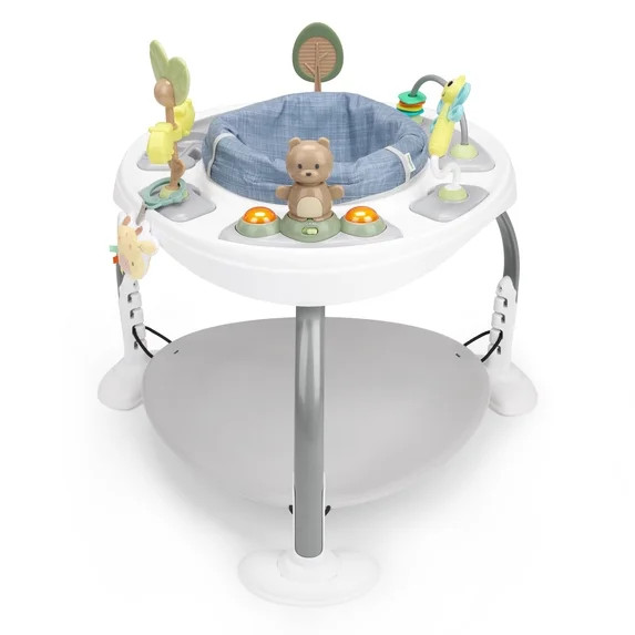 Ingenuity Bounce to Bloom 2-in-1 Activity Jumper & Table, Chambray, Ages 6–24 Months | Walmart (US)