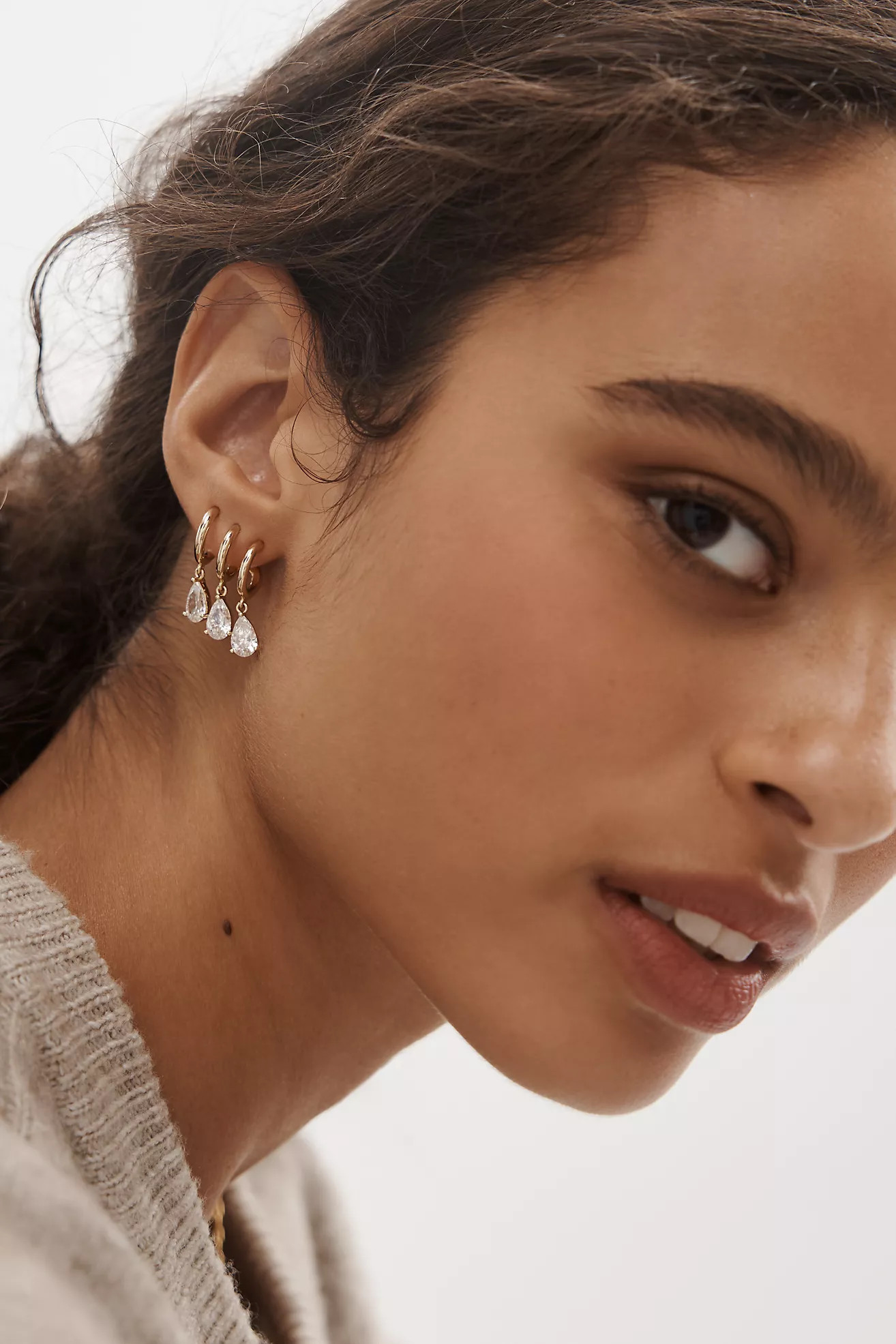 Crystal Huggie Earrings | Anthropologie (US)