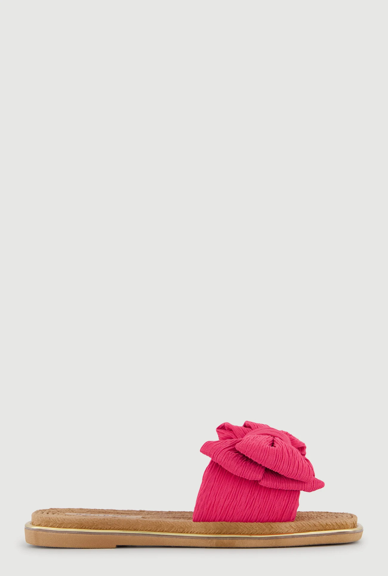 Double Bow Band Espadrille Slide Sandals | Rainbow Shops