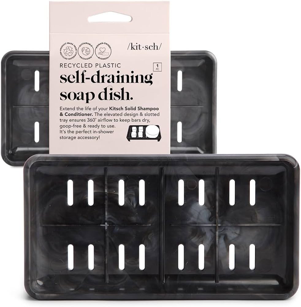 Kitsch Soap Dish for Shower - Self Draining Bar Soap Holder for Shower Recycled Plastic Soap Save... | Amazon (CA)