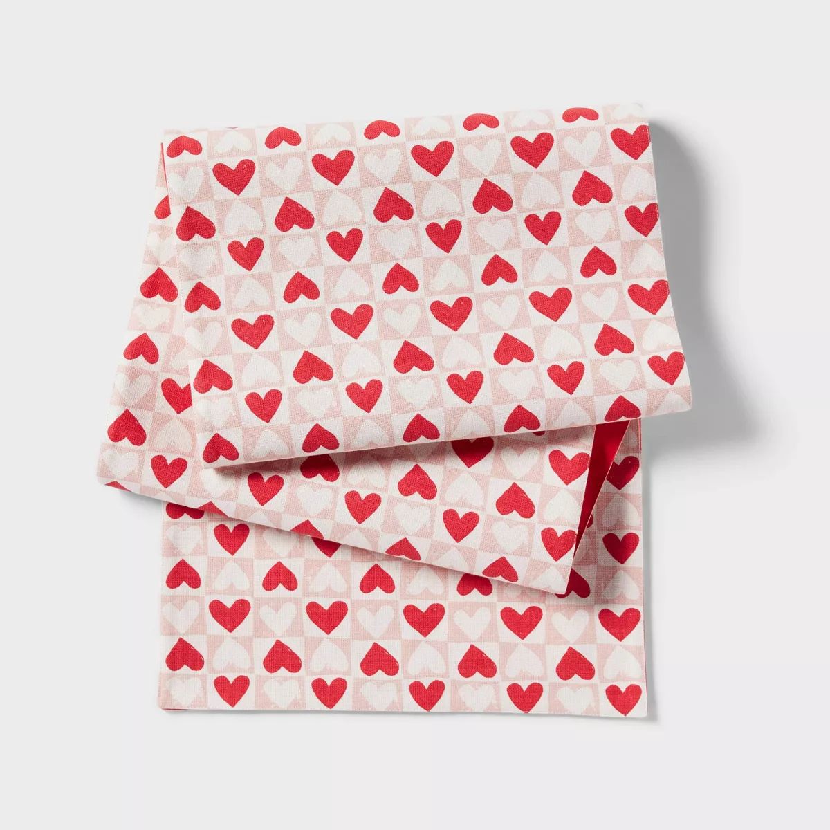 Valentine's Day Checkerboard Hearts Table Runner - Threshold™ | Target