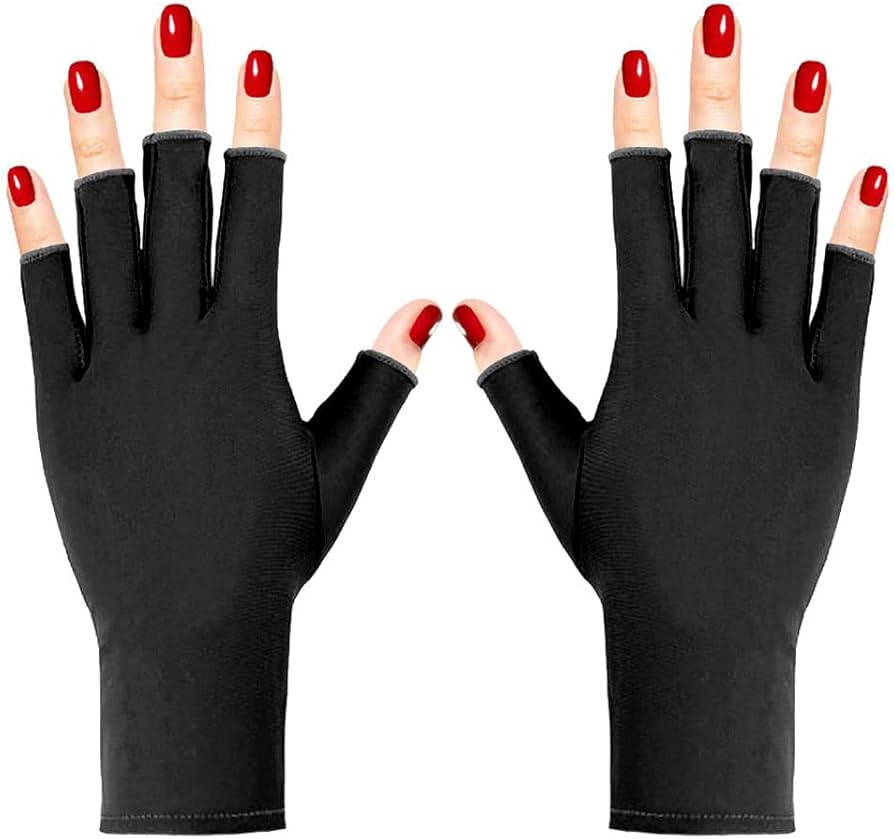 Pimoys Anti UV Gloves for Nail Lamp Light Manicure Gloves UV Light for Gel Nails, Hand UV Protect... | Amazon (US)