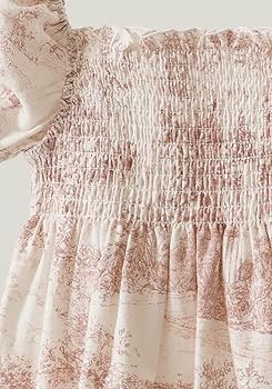 NOTHING FITS BUT Girl’s Classic Cotton Linen Dress, Hana Gown, Puffed Sleeves Frock Kids Cotton... | Amazon (US)