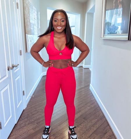 This set is absolutely perfect for the spring. I love it! It fits well in all the right places.  Fitness, workout set 

#LTKtravel #LTKfindsunder100 #LTKfitness