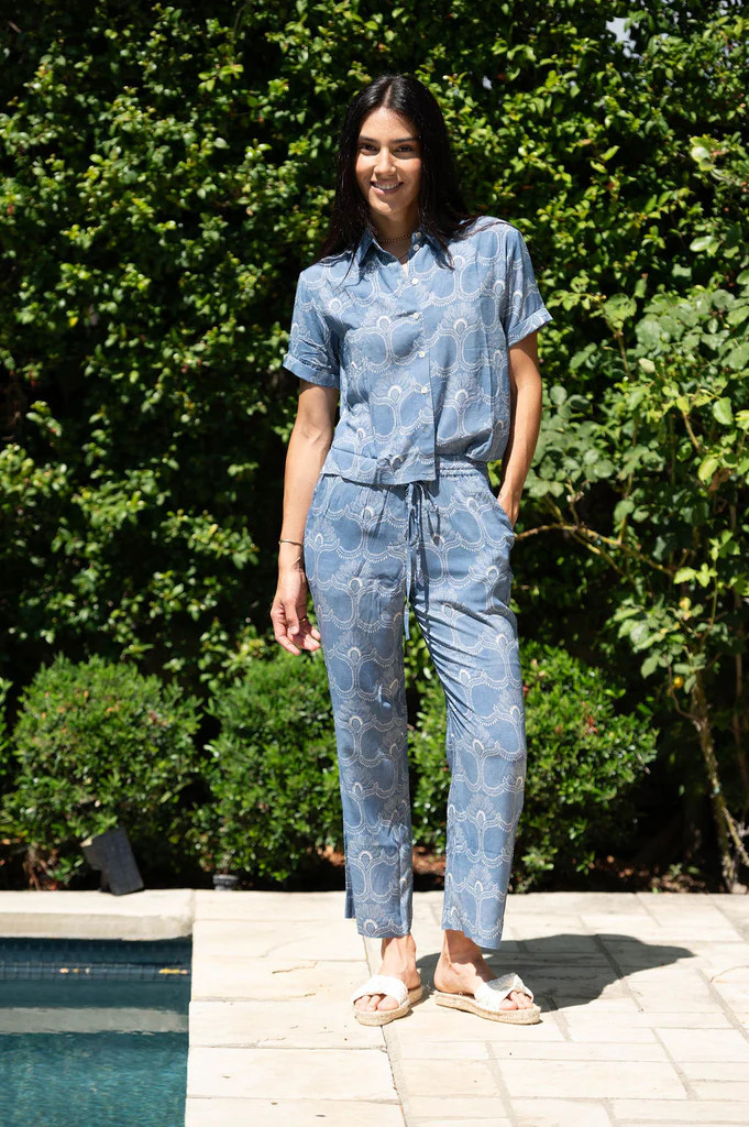 RORO SHIRT IN THE MARINE PRINT | Roma Label