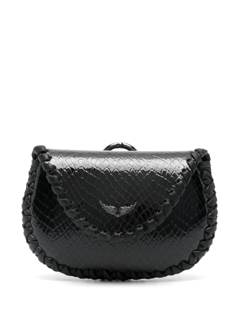 Zadig&Voltaire Secret Glossy Wild Leather Clutch - Farfetch | Farfetch Global