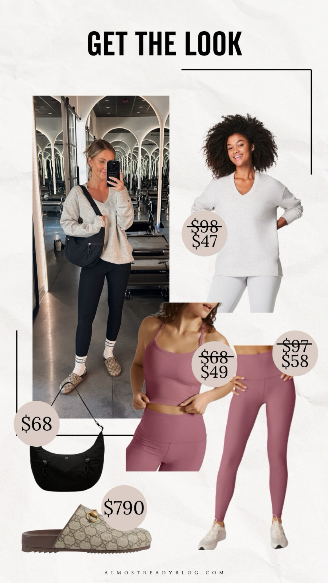 Small pullover (code ALMOSTREADYXSPANX for a discount!) / Small sports bra tank / XS leggingss

#LTKSaleAlert #LTKFindsUnder50 #LTKFindsUnder100