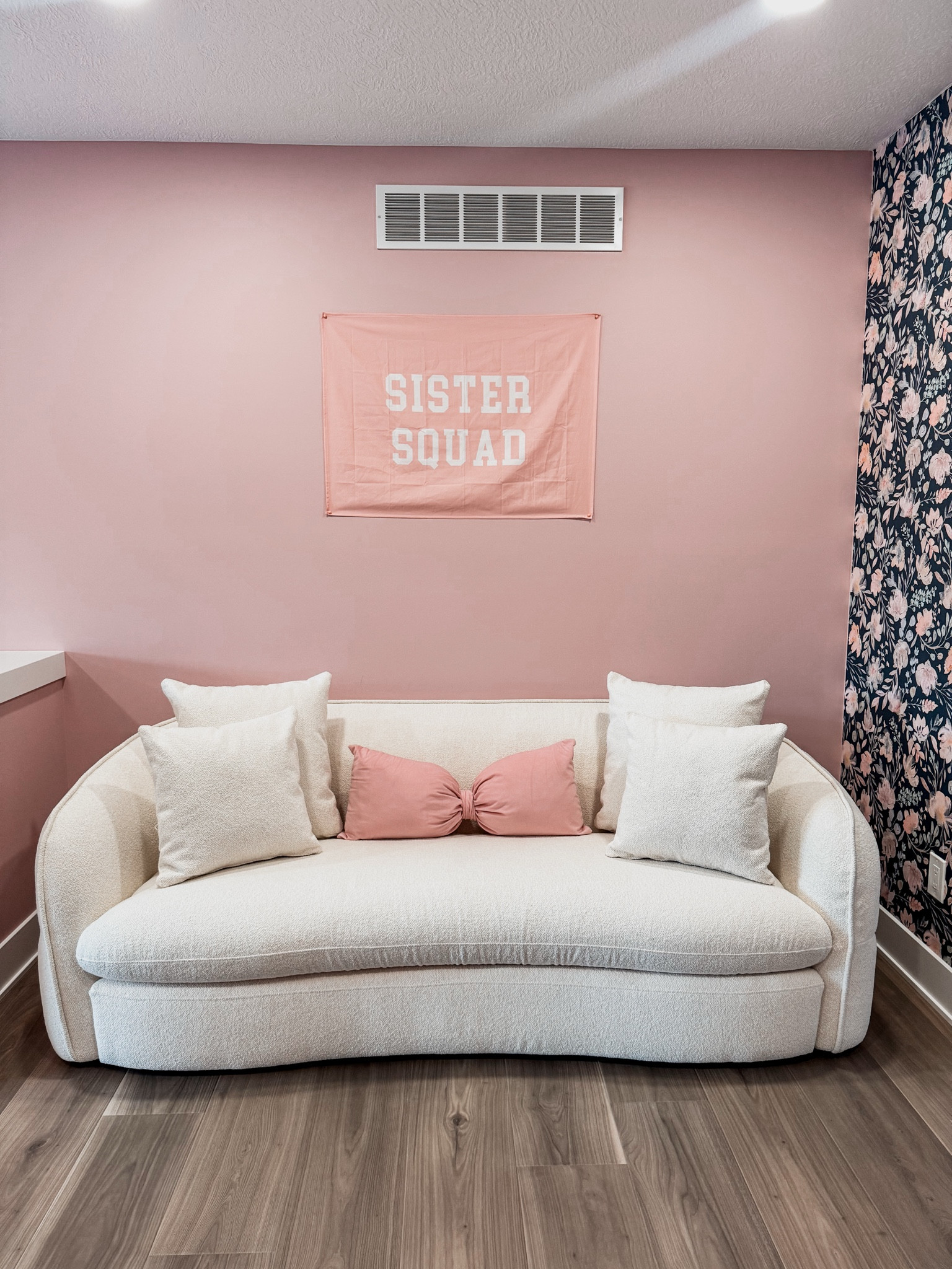 slowly putting our playroom together how I dreamed it up ✨ 

the girls are loving another Chita Living couch, and I love how comfy and easy to clean it is! 🧼 

Sw: fading rose wall color

#LTKStyleTip #LTKHome #LTKKids