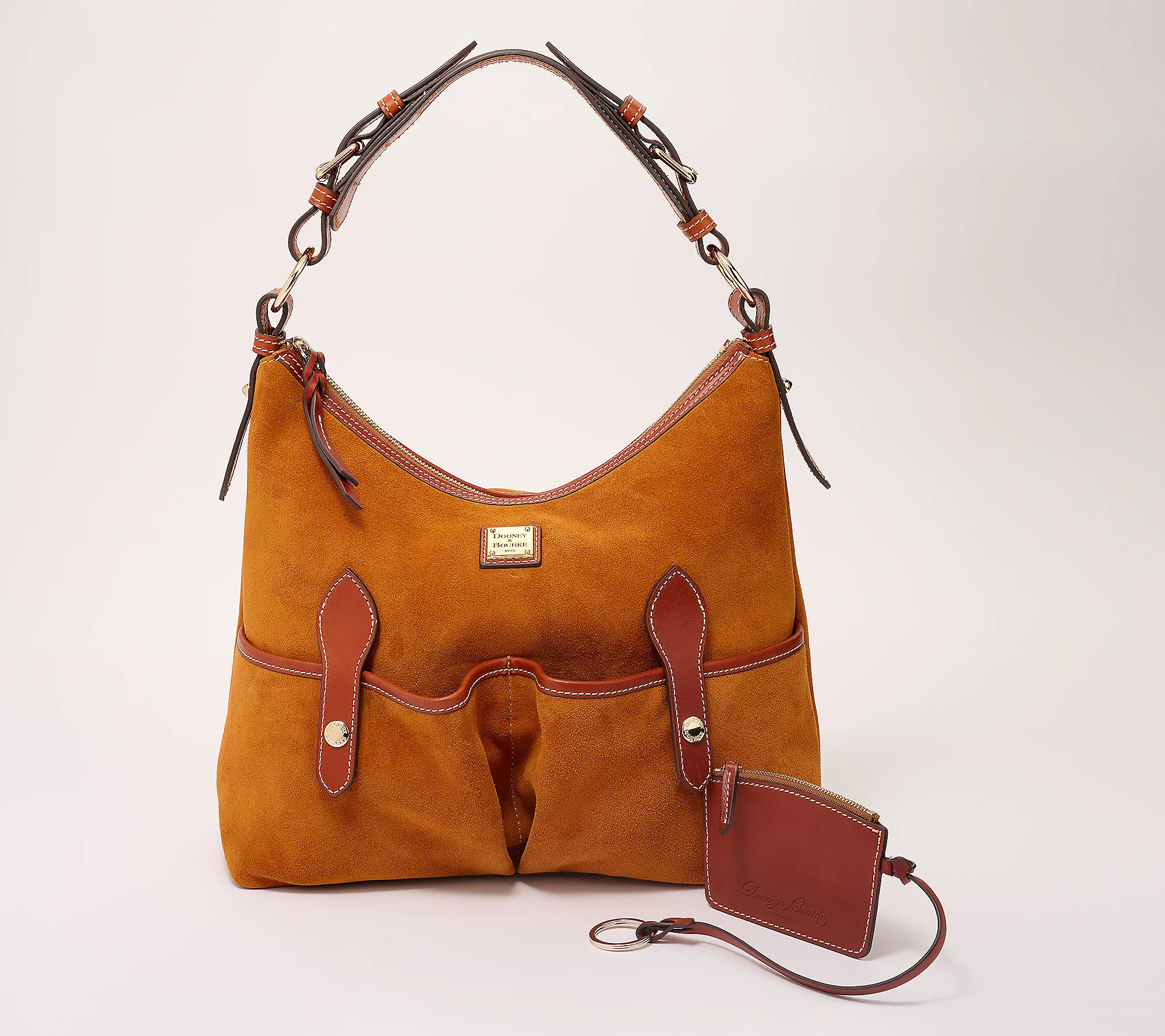 As Is Dooney & Bourke Suede Medium Lucy Hobo | QVC