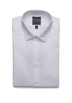 Madison White Textured Dobby Button Down Shirt | Belk