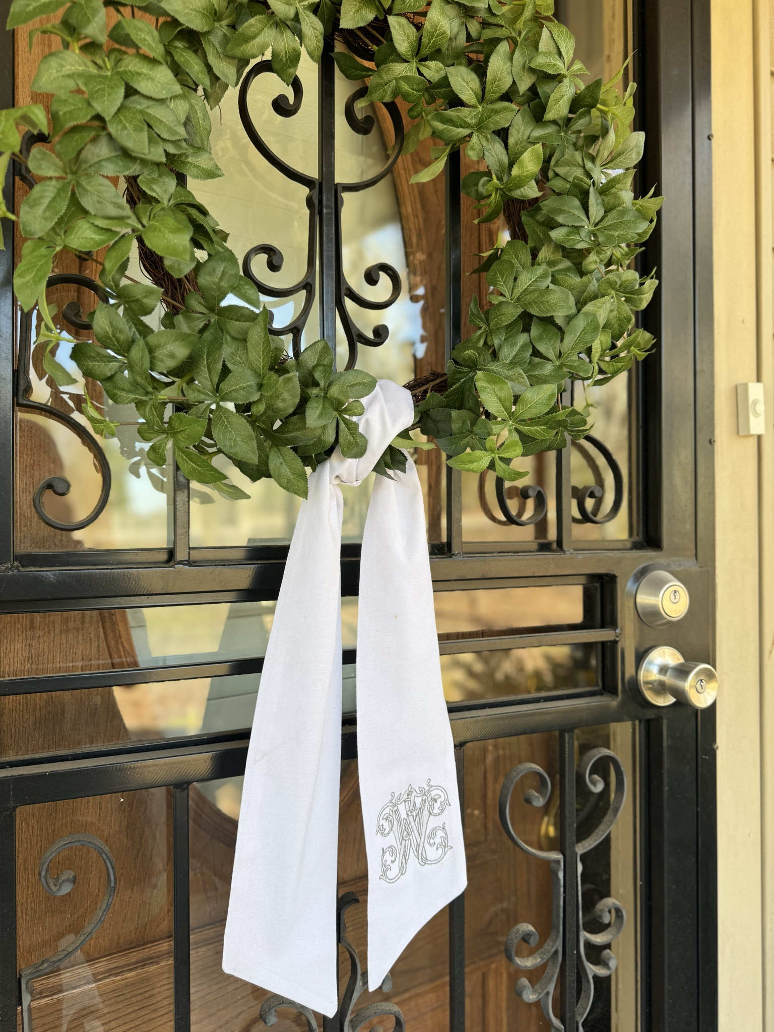 The joy I got from putting out my wreaths>>🌿🌼🌷☀️
These wreath sashes are the perfect complement to my wreaths and porch decor! I went with blank ones from Amazon and had someone local add our crest but if you aren’t in my area then I linked an Etsy shop that does them!

#LTKSeasonal #LTKhome