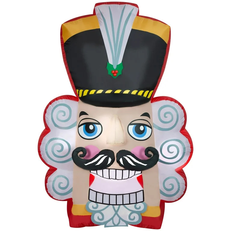 Holiday Time 8 Foot Tall Nutcracker Face - Walmart.com | Walmart (US)