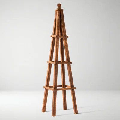 Sohvi 60.6'' H x 14.9'' W Metal Obelisk Trellis | Wayfair North America