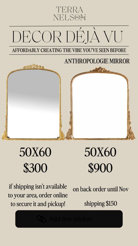 You normally don’t find look a likes that are the same size !!! Anthropologie primrose mirror dupe, large gold mirror, fall home decor, bedroom decor, 

#LTKSeasonal #LTKhome #LTKstyletip