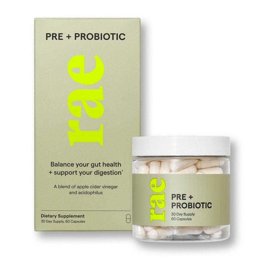 Rae Pre + Probiotic Dietary Supplement Capsules - 60ct | Target