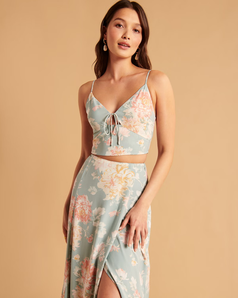 Tie-Front Keyhole Cami | Abercrombie & Fitch (US)