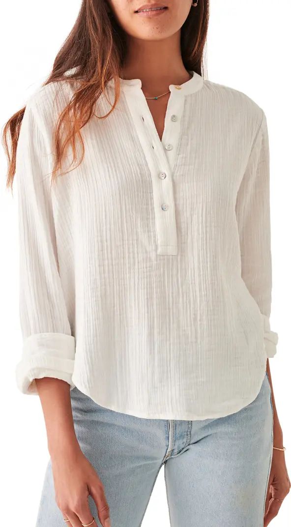 Dream Organic Cotton Gauze Popover Shirt | Nordstrom