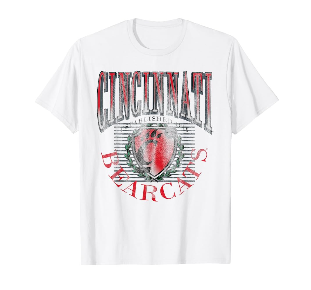 Cincinnati Bearcats Vintage Emblem 90's White T-Shirt | Amazon (US)