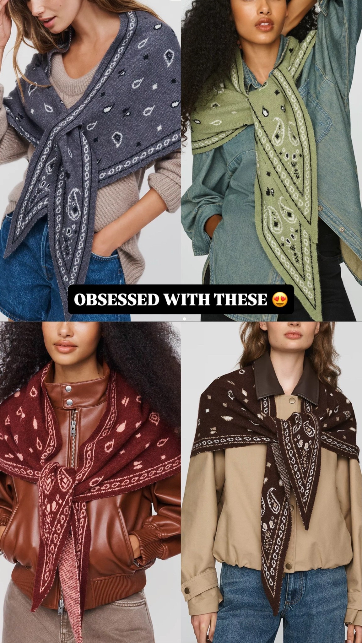 How cute are these scarfs for fall 🍂