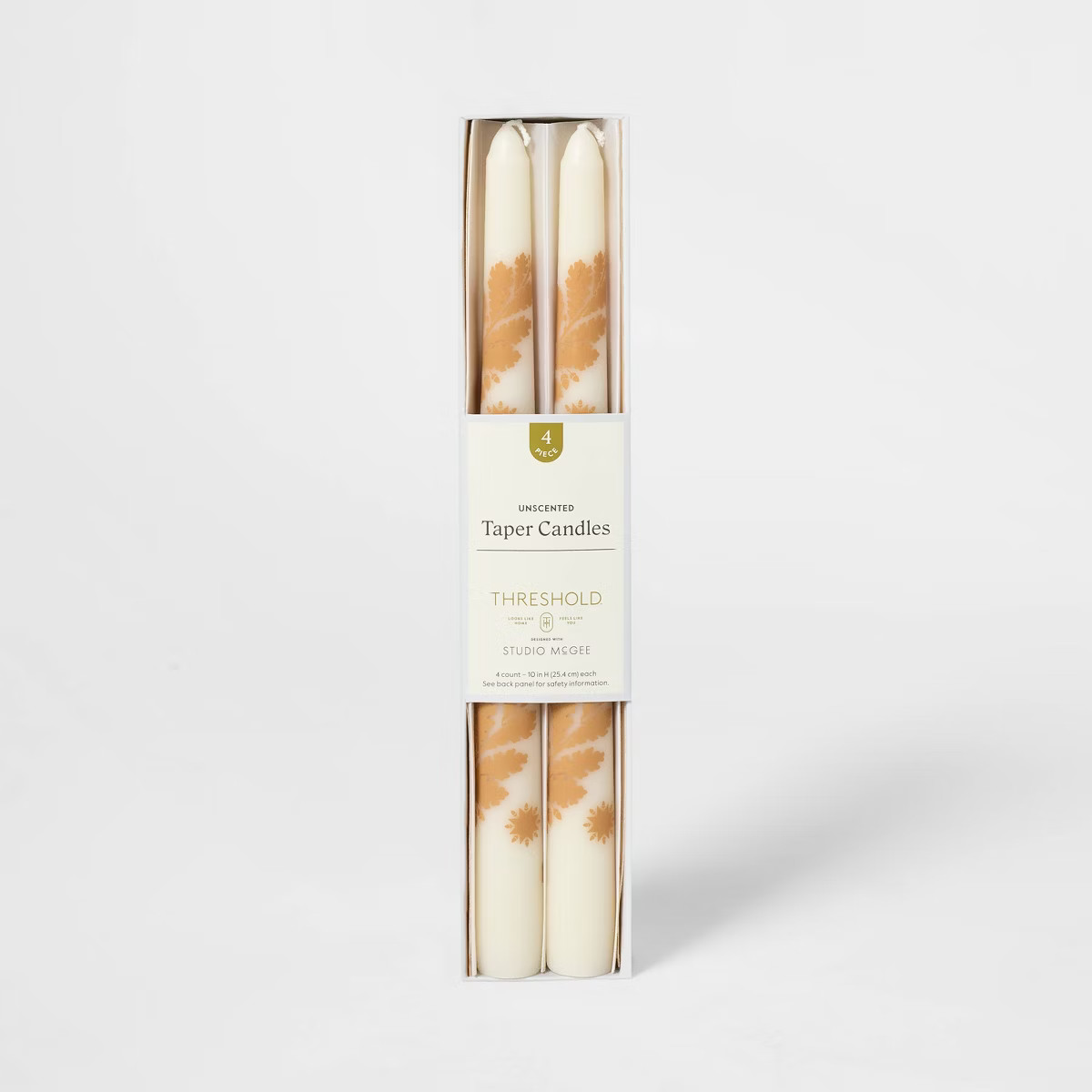 4pk Patterned Taper Candle Set - Threshold™ designed with Studio McGee | Target