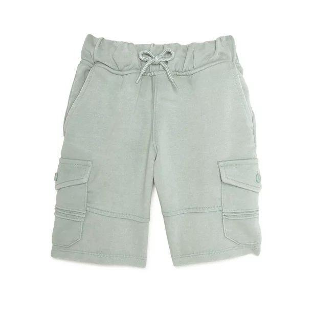 Wonder Nation Boys’ French Terry Cargo Shorts, Sizes 4-18 & Husky - Walmart.com | Walmart (US)