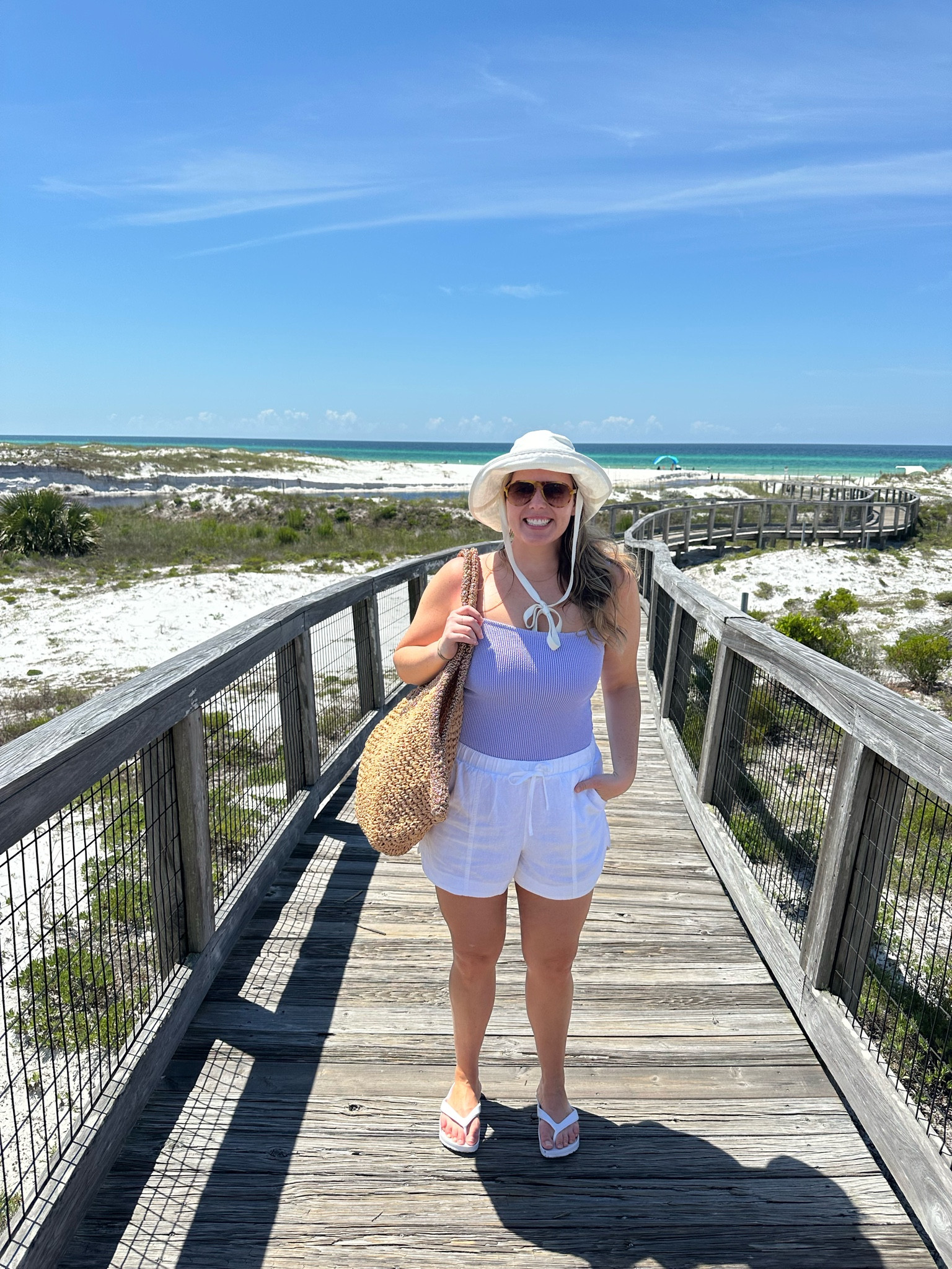 Wearing a M in swim & shorts and size 6.5 in shoes, S/M in hat! 


#LTKSwim #LTKMidsize #LTKFindsUnder50