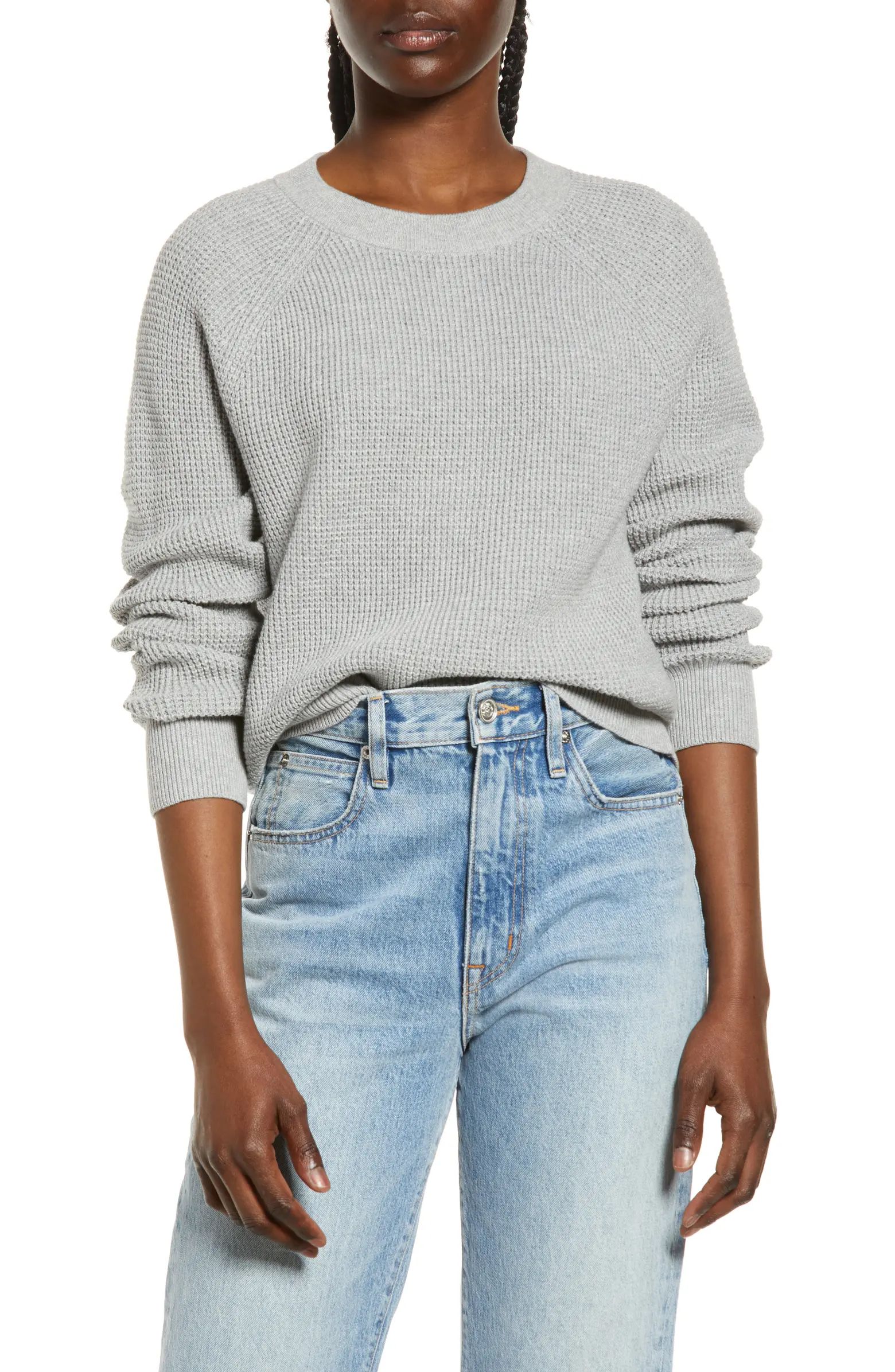 Treasure & Bond Thermal Knit Cotton Sweater | Nordstrom | Nordstrom