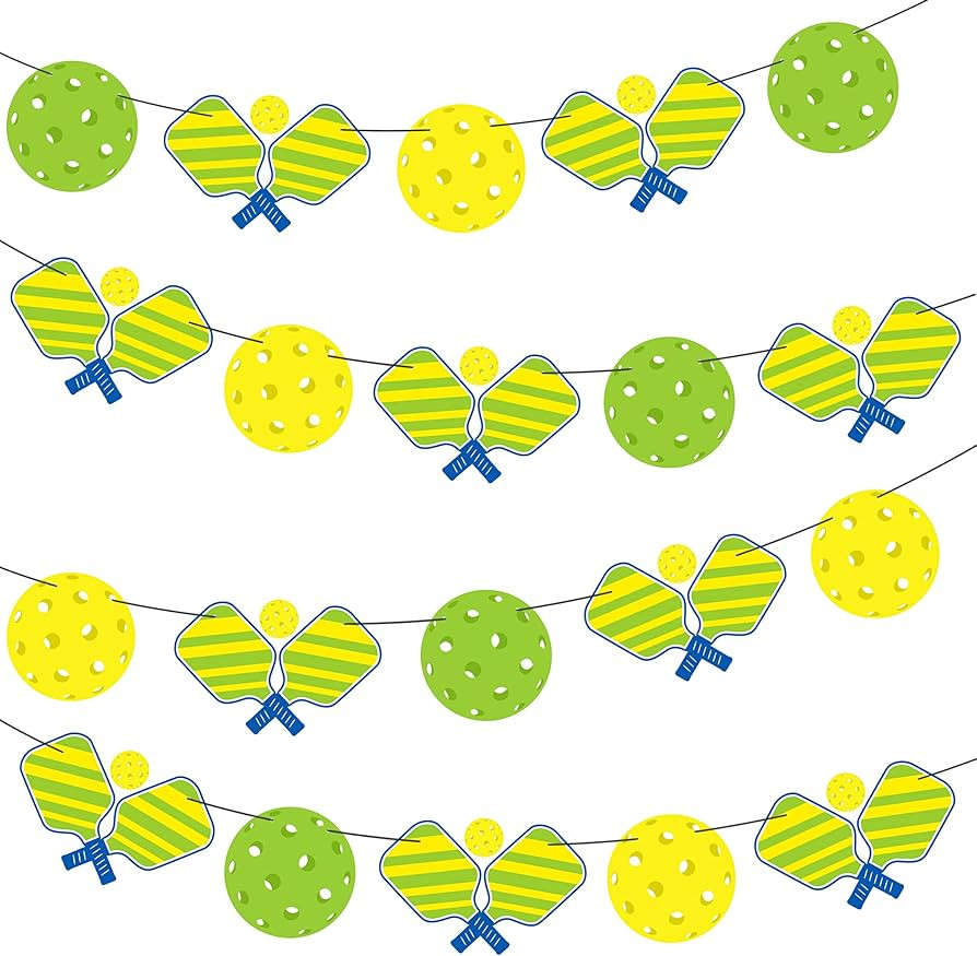 Pickleball Party Banners Cute Pickleball Party Birthday Decorations 4pcs Pickleball Themed Banner... | Amazon (US)