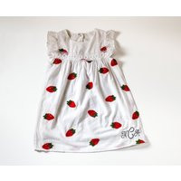 Girls Monogrammed Strawberry Dress, Embroidery, Custom Summer Special Occasion, Birthday Gift | Etsy (US)