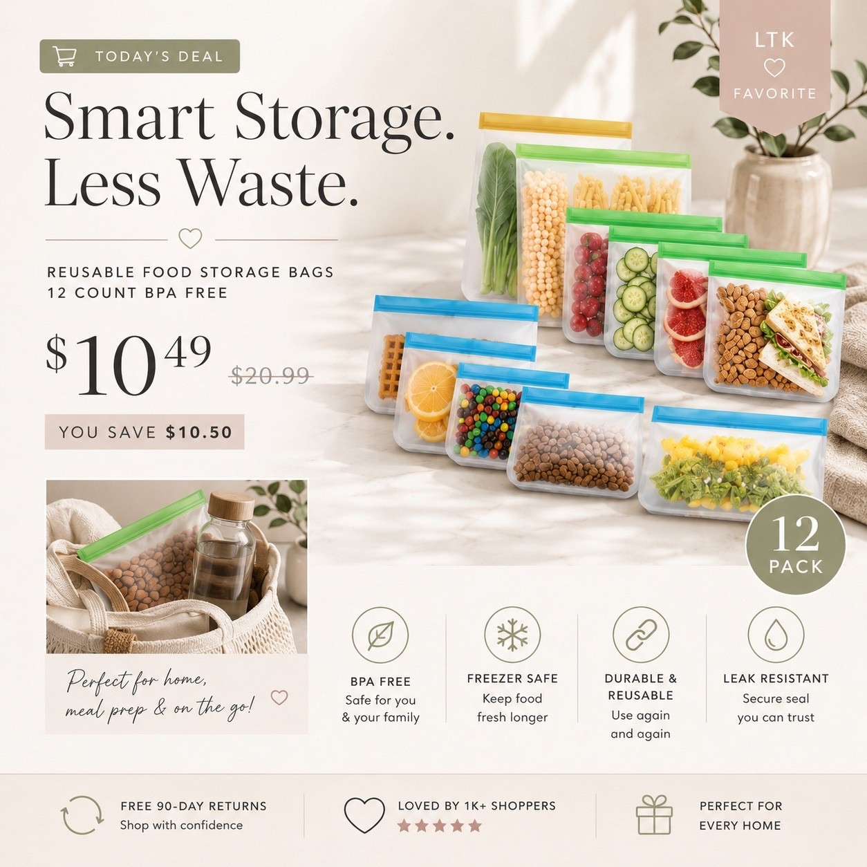 One of those purchases that just makes life easier ✨reusable and perfect storage bags.

#LTKSaleAlert #LTKHome