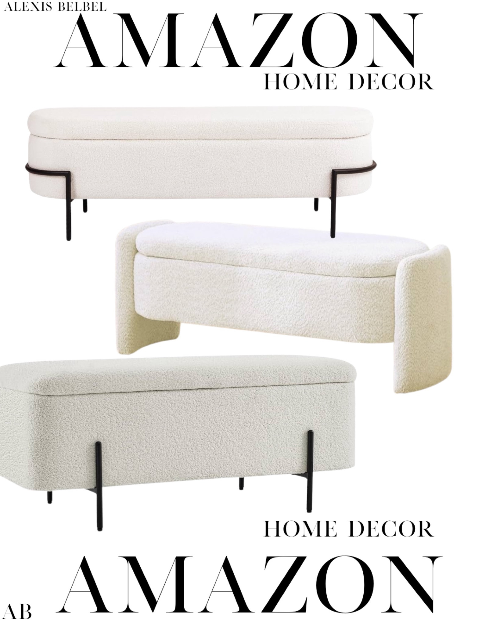 Amazon home finds: boucle benches for entryway or bedroom 

#LTKHome #LTKFindsUnder50 #LTKFindsUnder100