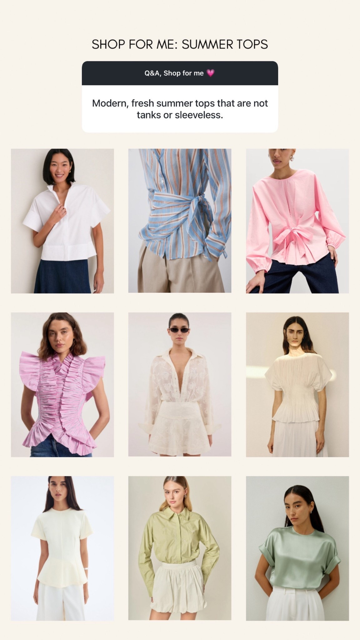 Modern and fresh summer tops! 

#LTKWorkwear #LTKSeasonal #LTKSaleAlert