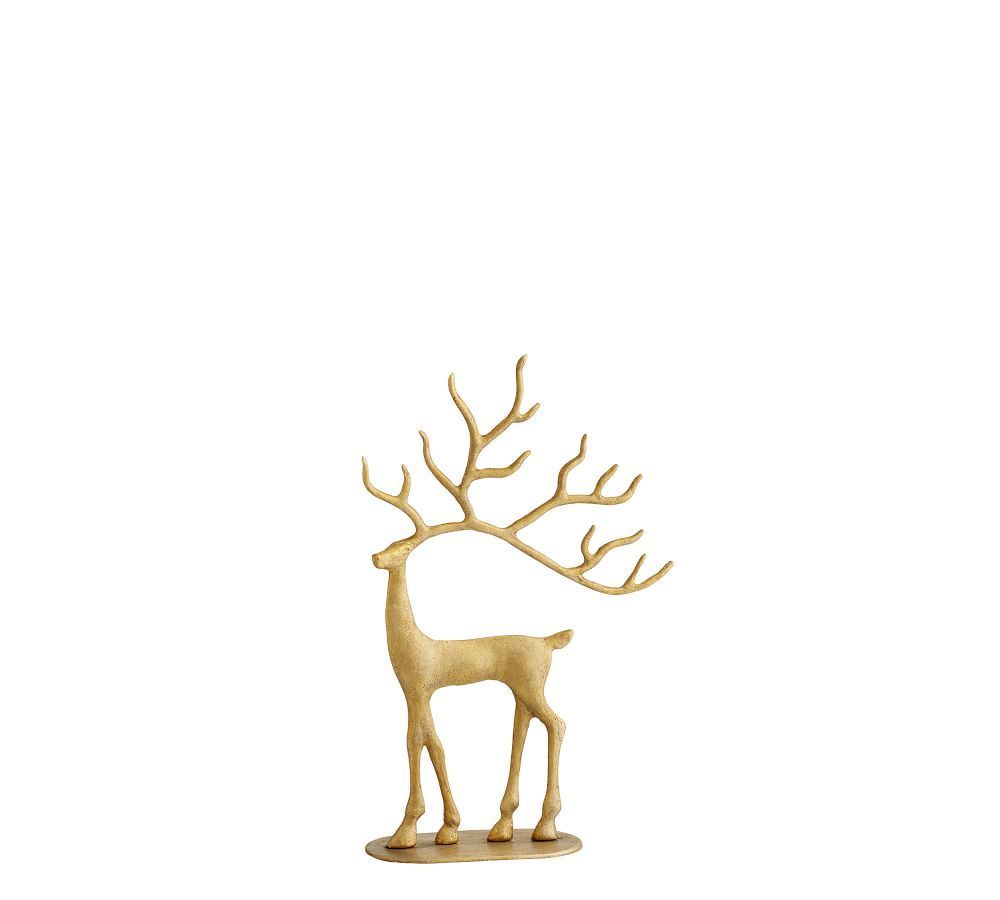 Merry Reindeer Brass Objects - Small 10.25" | Pottery Barn (US)