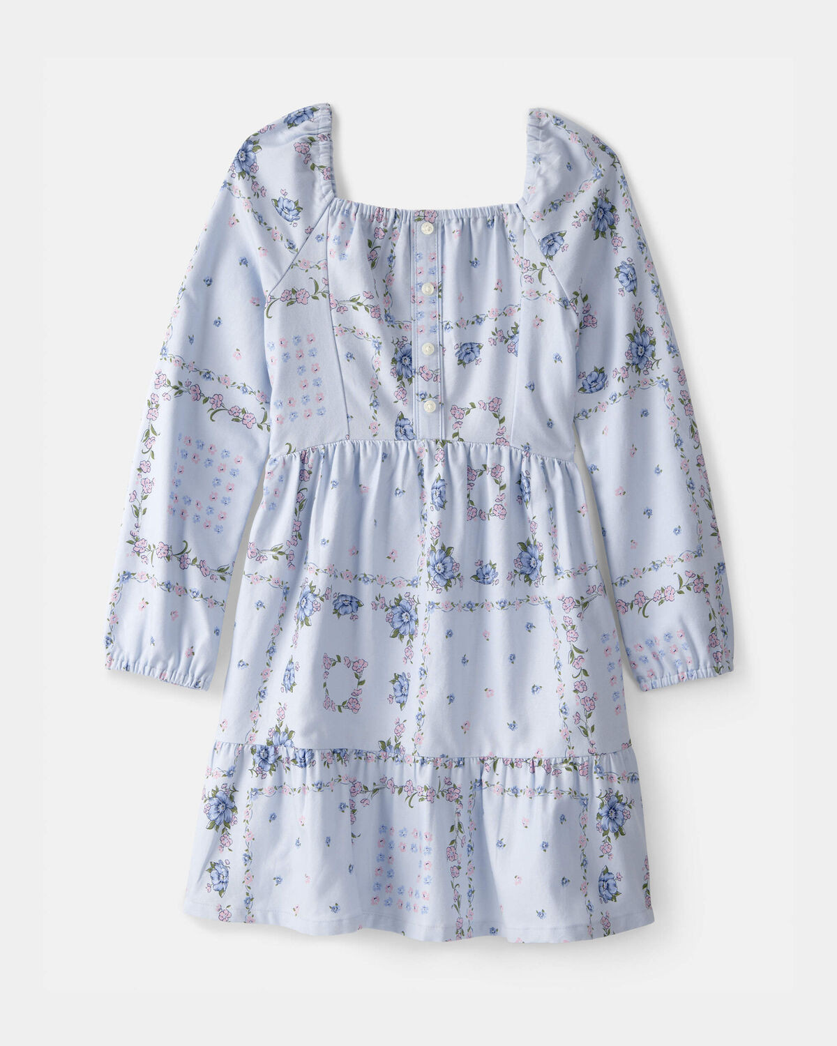 Girls Bandana Smocked Long-Sleeve Dress - Blue | Carter's Inc