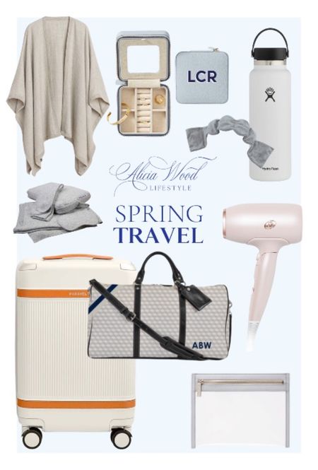 Shop my Travel boutique! It’s updated for Spring with my favorites! Best carry on suitcase Barrington Monogrammed duffel bag T3 Travel hair dryer Travel wrap Cashmere travel blanket pillow and eye mask Jewelry case

#LTKtravel #LTKSeasonal #LTKFind