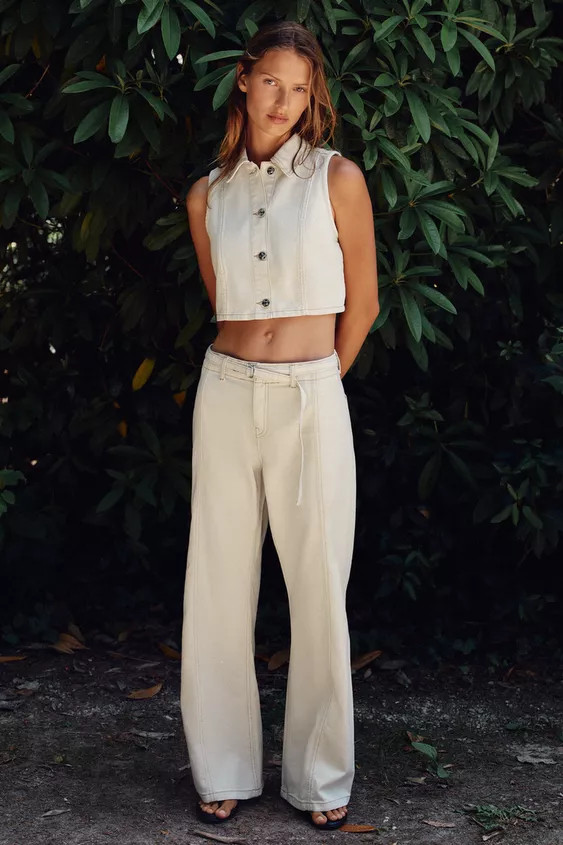 Z1975 HIGH-WAISTED BOOTCUT BELTED JEANS | Zara US