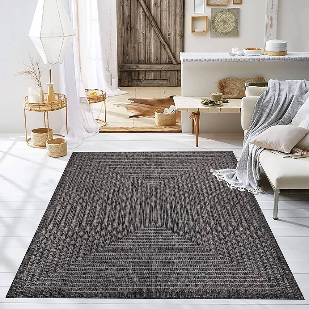 Adiva Rugs Outdoor Indoor Area Rug, Weather Resistant, Easy to Clean, Stain Resistant Floor Mat f... | Amazon (US)