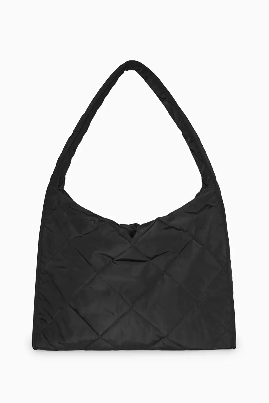 OVERSIZED DIAMOND-QUILTED BAG - BLACK - COS | COS UK