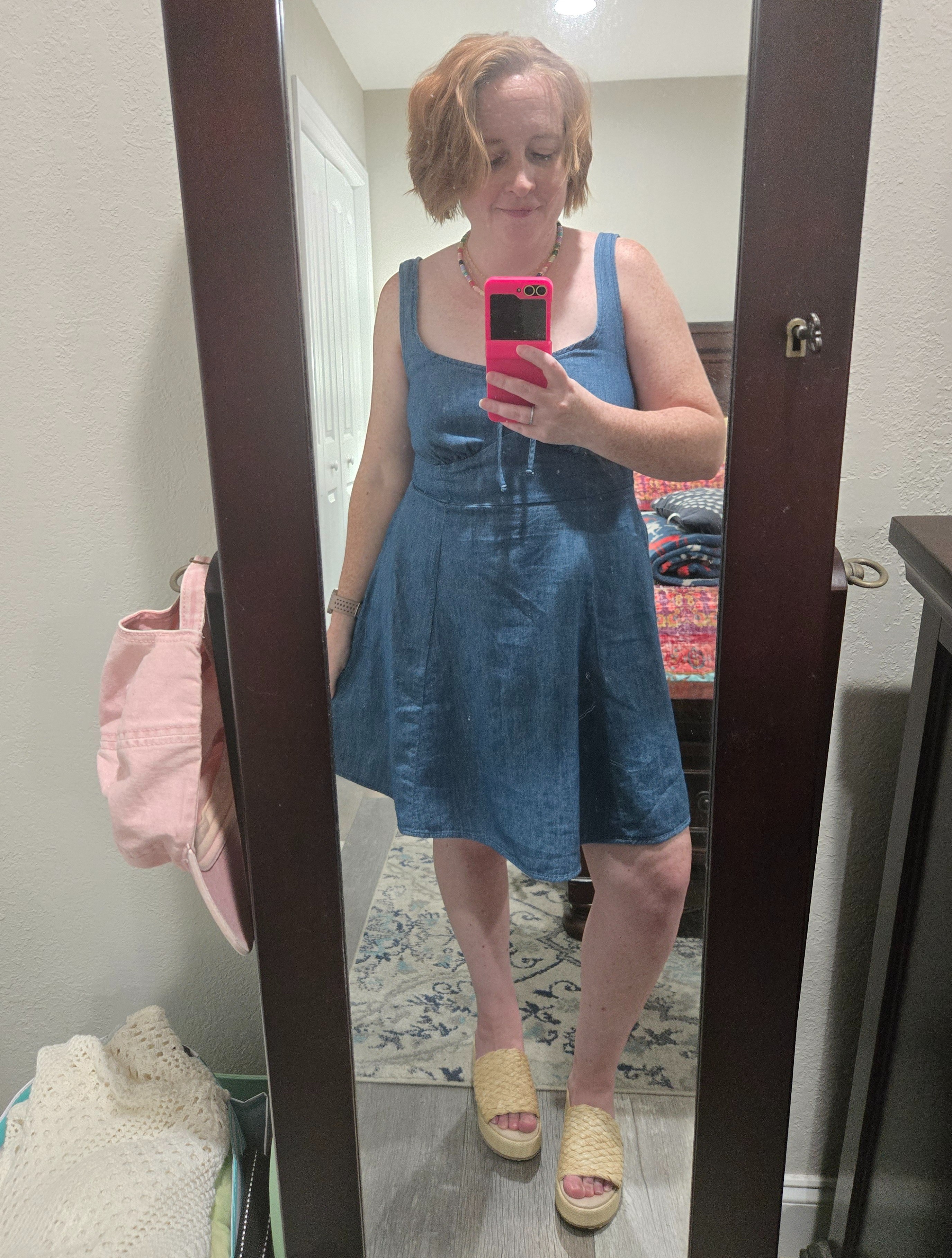 Absolutely loved this simple summer look! I can't wait to style this denim dress in more ways! 

 #LTKootd #LTKPetite