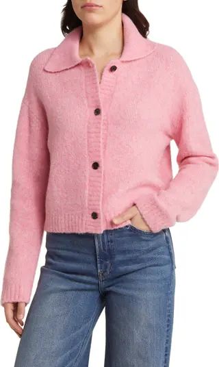 Amber Spread Collar Alpaca Blend Cardigan | Nordstrom