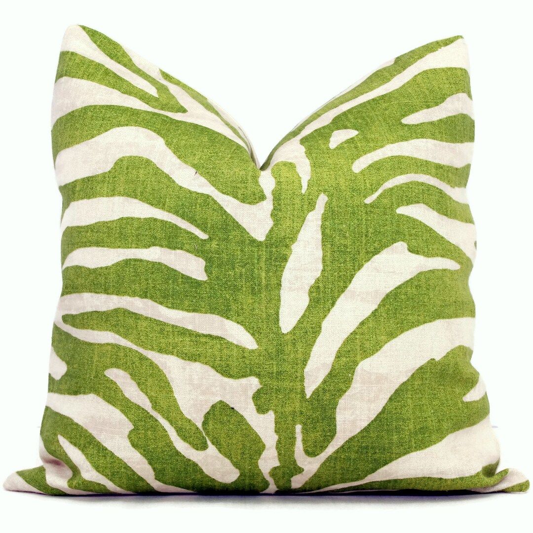 Thibaut Green Serengeti Tiger Decorative Pillow Cover 18x18, 20x20, 22x22, Eurosham or Lumbar - E... | Etsy (US)