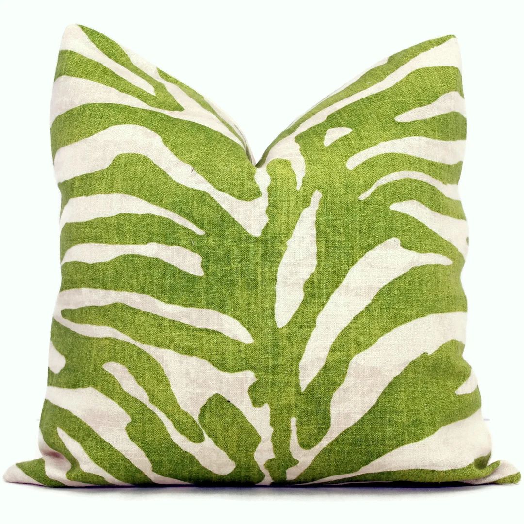 Thibaut Green Serengeti Tiger Decorative Pillow Cover 18x18, 20x20, 22x22, Eurosham or Lumbar - E... | Etsy (US)