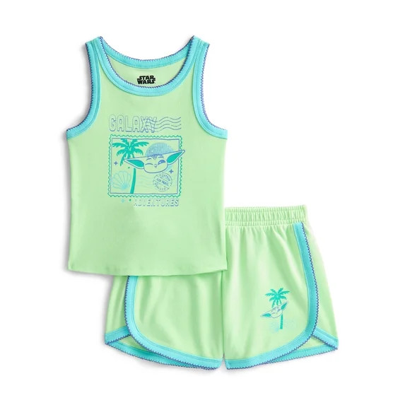 Grogu Girls Graphic Tank Top and Matching Shorts Set, 2-Piece, Sizes 4-16 | Walmart (US)