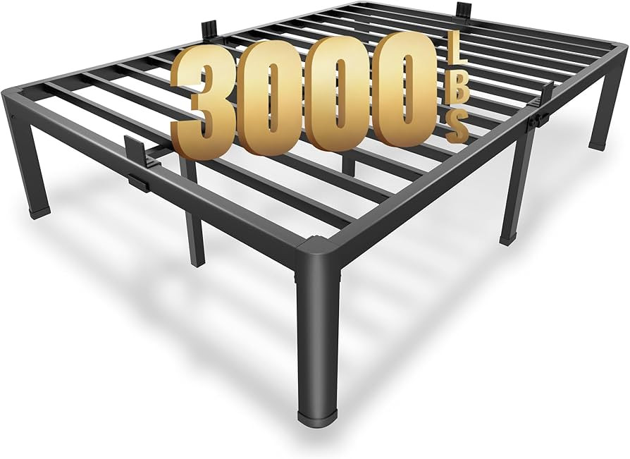 MAF 14 Inch Full Size Metal Platform Bed Frame with Round Corner Legs, 3000 LBS Heavy Duty Steel ... | Amazon (US)