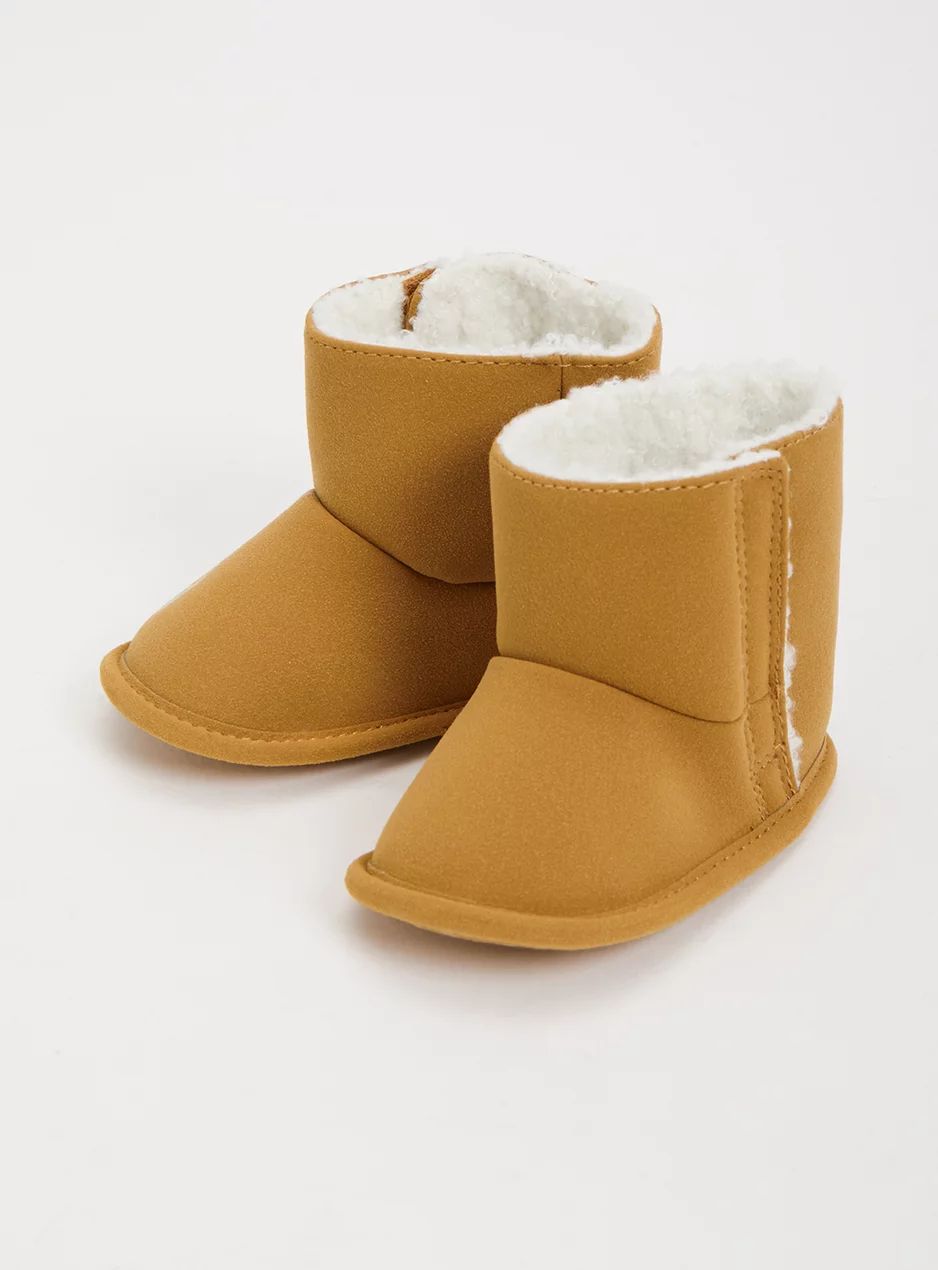 Tan Borg Lined Boots (0-18 Months) | Tu Clothing